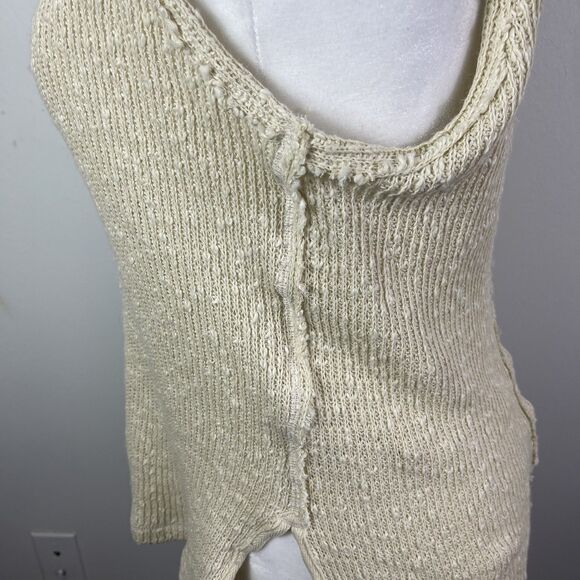 Free People We The Free Dont Go Crochet Tank Size XS Beach Boho Oversized Vacay - Picture 5 of 15